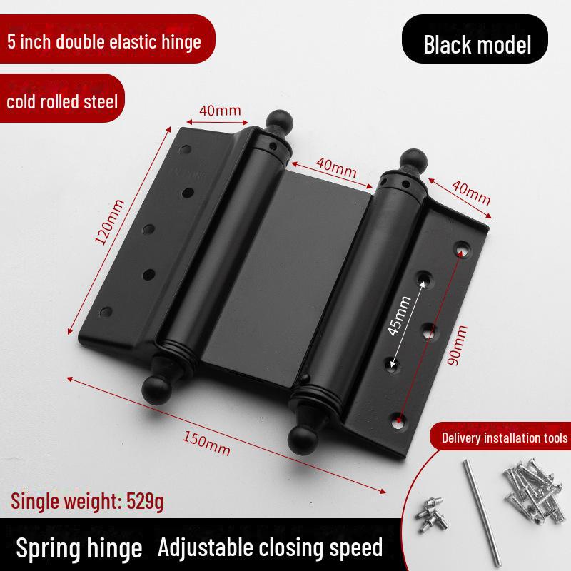 Дверные петли из нержавеющей стали для двухстворчатых дверей: Автоматическое закрытие, бесшумный, прочный, утолщенная пружина, многоразмерные варианты