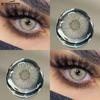 2 Photos Colored Contact Lenses 14.5mm Natural Green Mix Contacts Eye Makeup Yearly