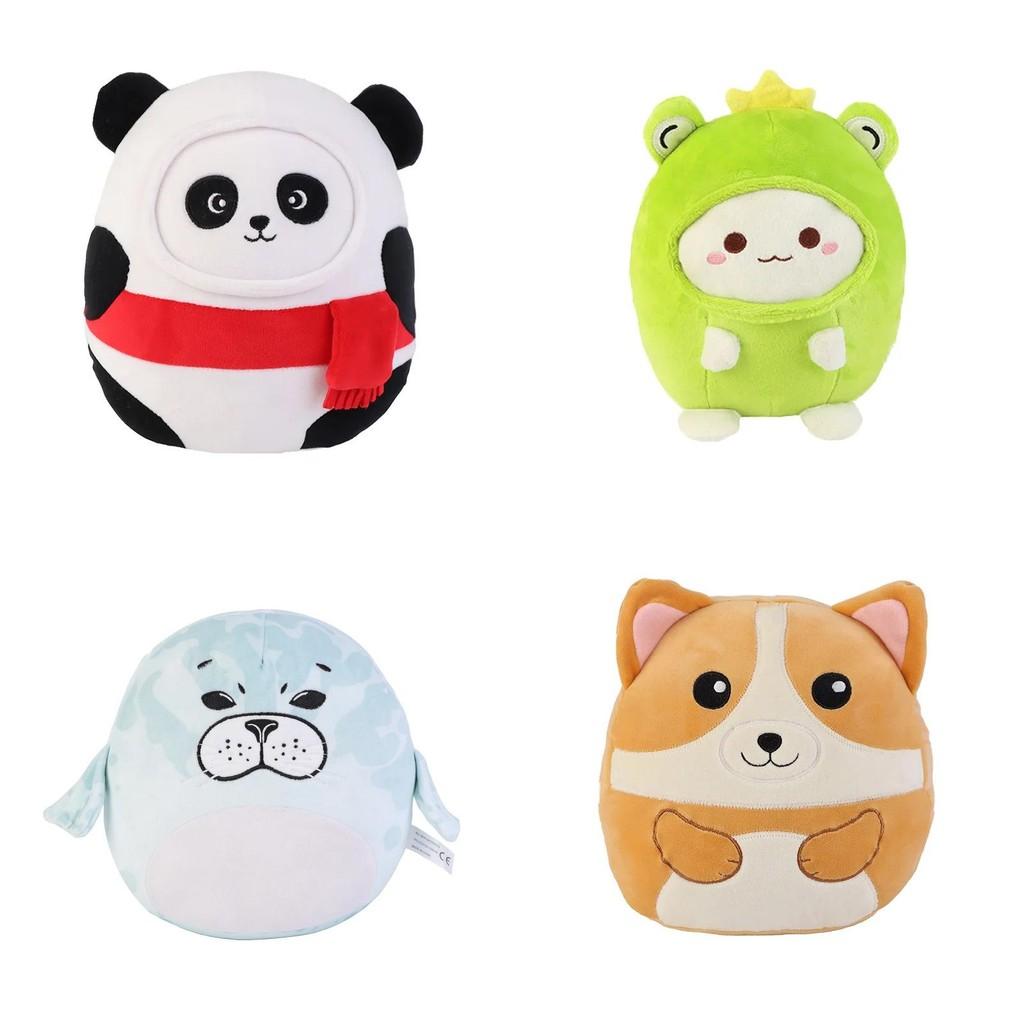 Adorable Corgi Panda Seal Frog Plush Doll Transforming Cat And Armored Dinosaur Design