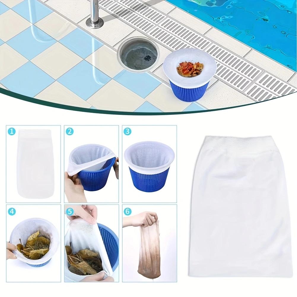 Filter Storage Pool Skimmer Socks Nylon Swimming Pool Filter Socks For Baskets Skimmers White Pool Supply