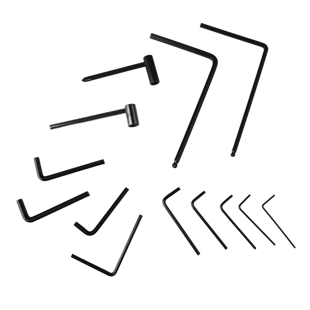 Набор из 13 металлических шестигранных гаечных ключей для электрогитары, регулировки и обслуживания