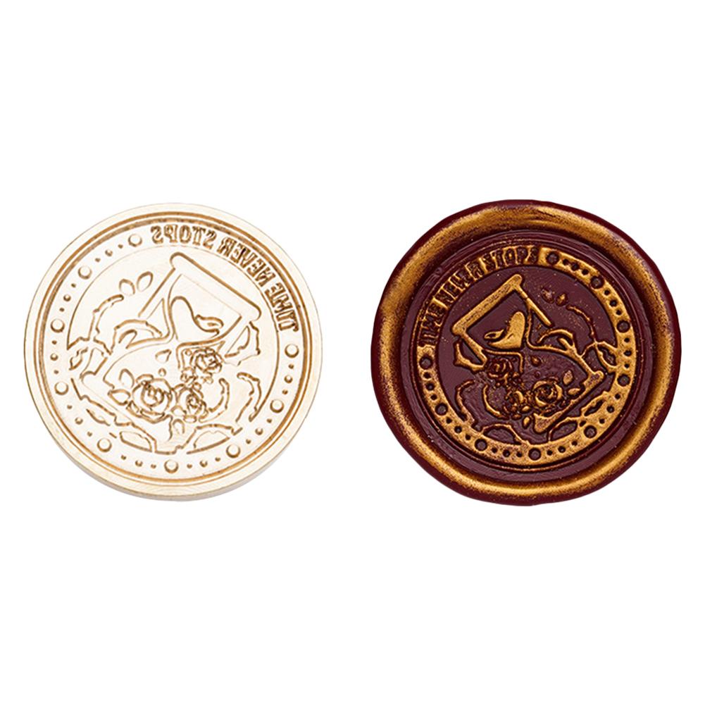 Печать временной серии, медная головка, сделай сам, ручная учетная запись, эмалированная восковая головка для свадебной открытки