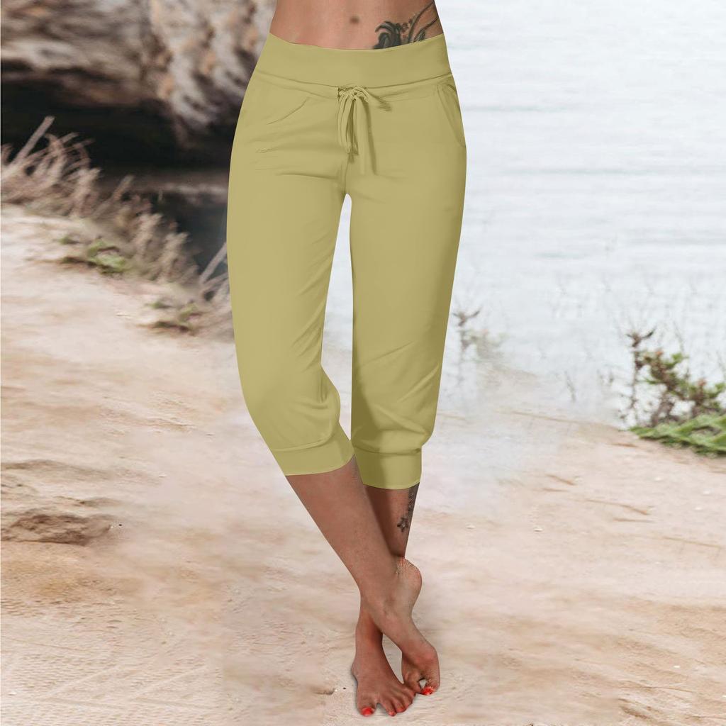 Брюки для женщин, укороченные шорты для женщин, летние новые повседневные эластичные модные повседневные брюки