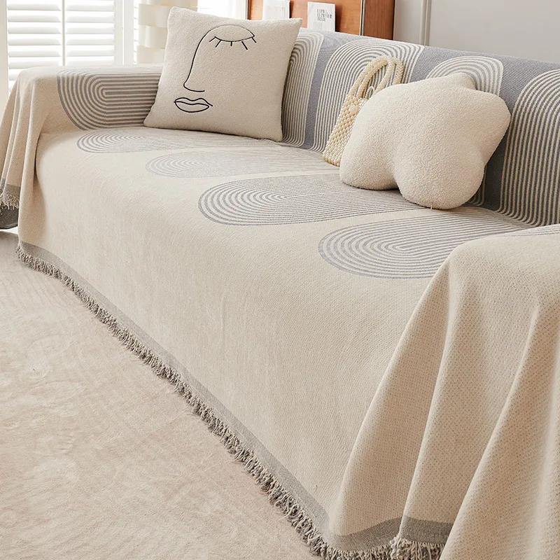 Simpleins Universal Four Seasons Cat Scratching Sofa Cover Full Sofa Cover Dustproof Blanket Modern Slipcover