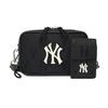 New MLB New York Yankees Nylon Fabric Combo Bag, Camera Bag, Shoulder Bag, Crossbody Bag Regular Unisex Black 3ACRS011N-50BKS
