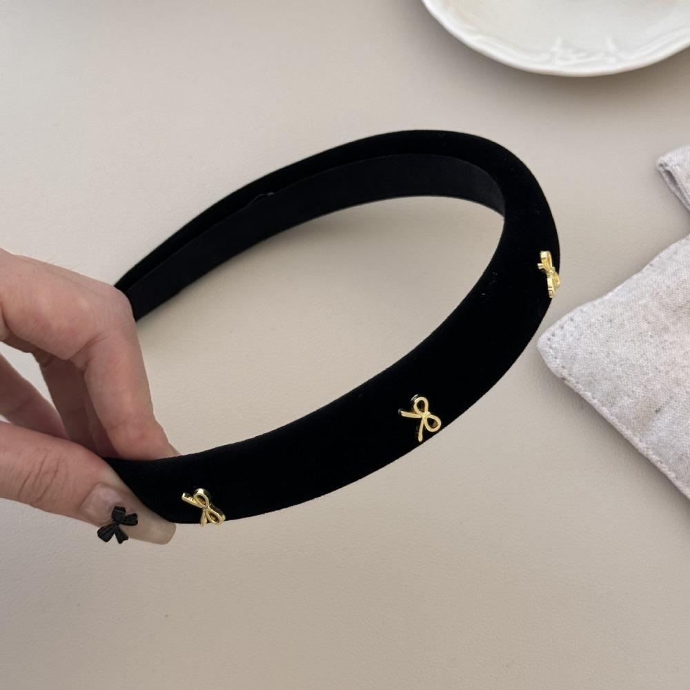 Velvet Hair Hoop Non Slip Velvet Hairband Elegant Bow Headband Fall Winter