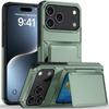 Кошелек-чехол для iPhone 17 Pro Max со слотом для карт и откидной подставкой - Подходит для Apple 16, 14, 15; Трансграничный ударопрочный дизайн