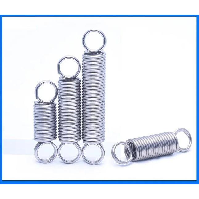304 stainless steel pull spring double loop closed hook Stretch spring,Wire Dia0.6/0.7mm,OuterDia5/6/7/8mm,Length15-300mm.