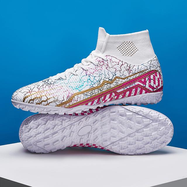 Мужские футбольные бутсы из искусственной травы с длинными шипами, спортивные кроссовки на открытом воздухе для футбола, оригинальные футбольные бутсы для футзала для детей