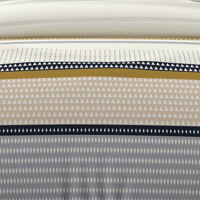 Duvet Cover Set In 57 Thread Count Cotton 240x220 Cm THALES Mustard, by Soleil D'ocre