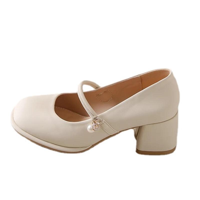 Женская обувь с круглым носком, осенняя женская обувь с открытым носком, новые однотонные слипоны с круглым носком, толстая женская обувь