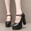Женские туфли на высоком каблуке с каблуком и платформой Туфли Мэри Джейн Женские туфли-лодочки Офисная рабочая обувь Женские свадебные туфли 32-43