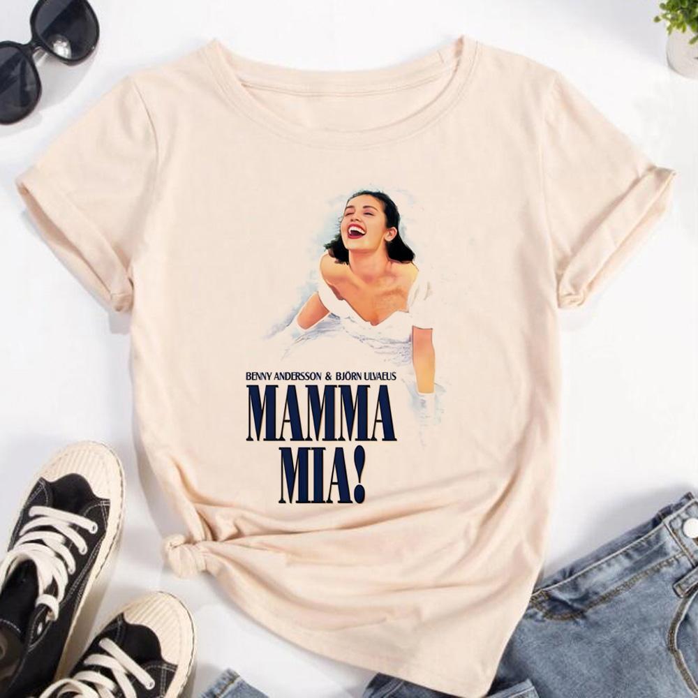 Футболка Mamma Mia Женская уличная одежда графическая аниме футболка женская харадзюку y2k Японская одежда