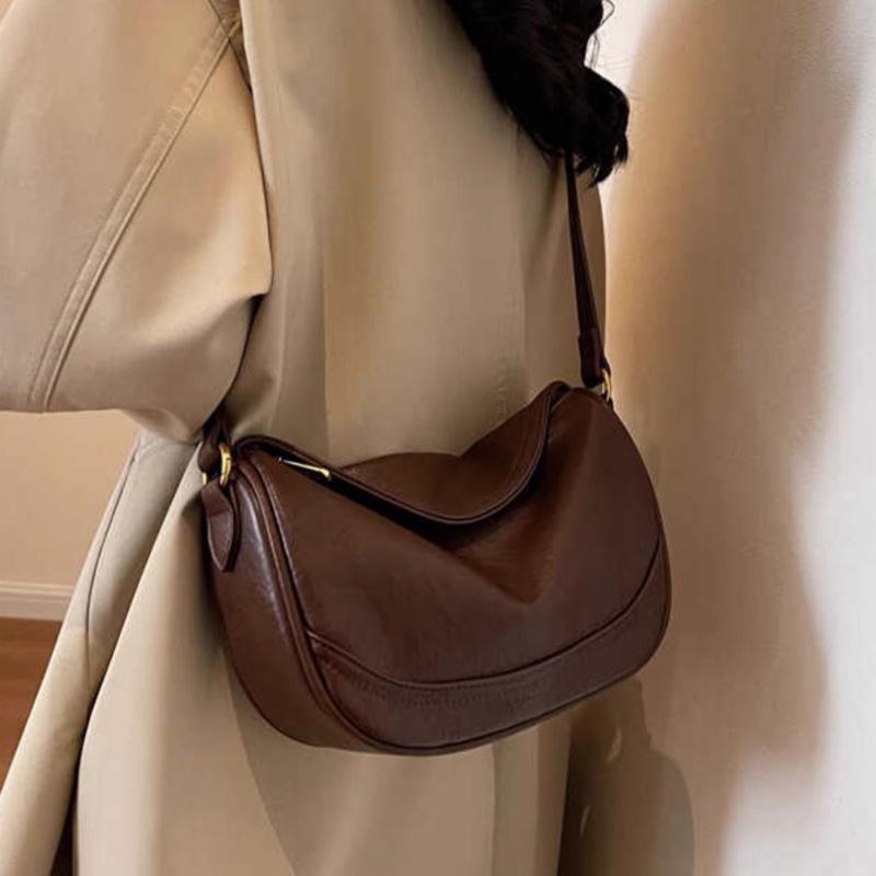 2025 Meillard Винтажный Корейский Дизайн Женская Сумка Кроссбоди и На Плечо - Универсальный Стиль Пельмень