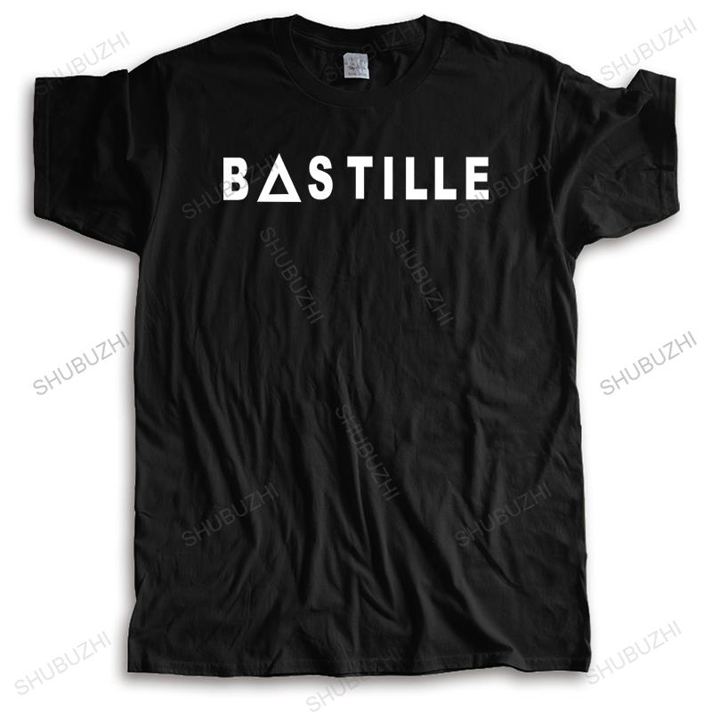 Mens Loose Tops Summer Cotton Black Funny Tshirt Bastille New Arrived Man Casual T Shirt Cotton Bigger Size Drop Shipping
