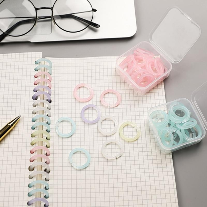 100Pcs Colorful Binder Rings 15mm Detachable Binder Rings Book Rings for Index Card Loose Leaf Notebook Binder Journal