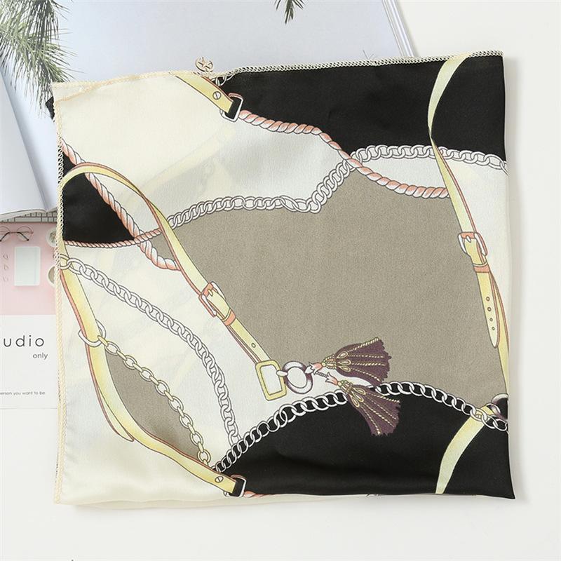 50 * 50 см шелковые шарфы весна и осень универсальное украшение профессиональные маленькие квадратные шарфы защита шеи связывающая сумка