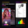 RGB Карманный заполняющий свет 10 динамических эффектов 2500K-9000K На клипсе Перезаряжаемый Маленький видеосвет для телефона Камеры Влогинга Стриминга