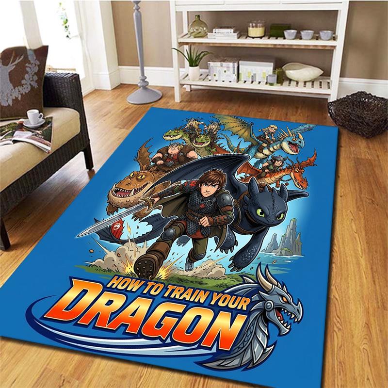 How Train Dragon Carpet Rug For Living Room Bedroom Home Sofa Decoration Kids Play Nonslip Floor Mat