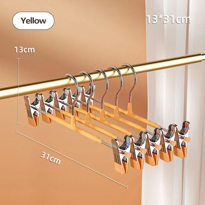 Вешалки для брюк с зажимами 5 шт. Регулируемые вешалки для юбок для женщин Нескользящая вешалка для брюк для джинсов Вешалки для одежды для брюк
