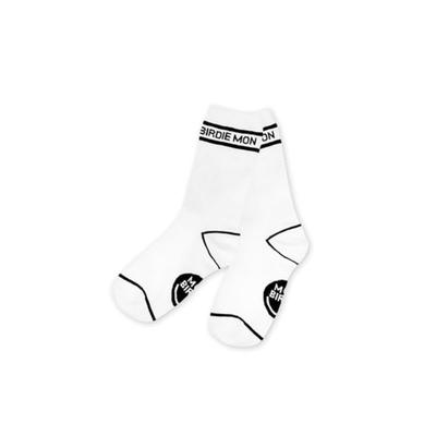 MONBIRDIE LINE BLOCK Скрипт Средние Носки БЕЛЫЕ