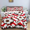 Football Duvet Cover Set King Size Simple Black White Comforter Cover 3D Soccer Sport for Kids Boys Girls Polyester Bedding Set