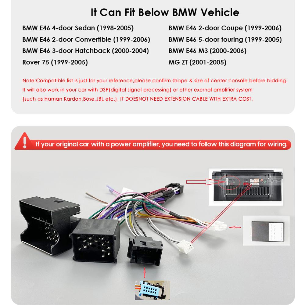 OSSURET 2 Din Android автомобильное радио для BMW E46 M3 1999 -2006 Carplay Andriod Auto Multimedia Stereo Bluetooth 9-дюймовый интеллектуальный экран SWC RDS OBD2 SWC