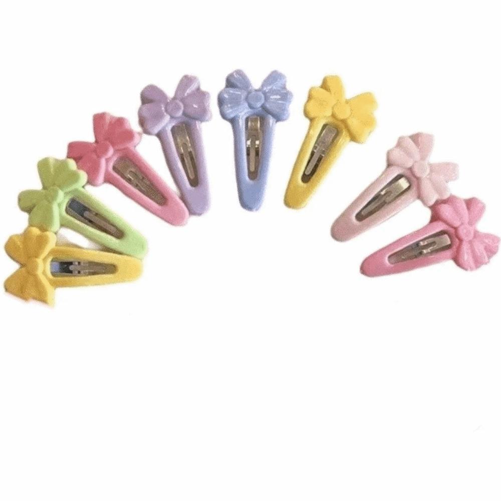 8/16 pcs/set Flower Multicolor Bownot Hair Clips Plastic Hair Barrettes Bangs Hairpin Women