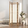 VidaXL Folding Room Divider 3 Panels 120 Cm Bamboo and Canvas 350623