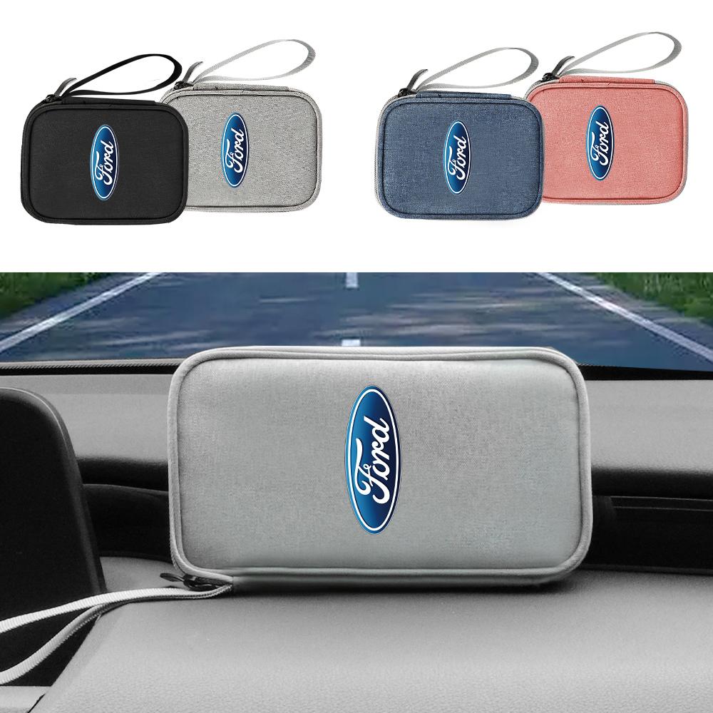 UENT8 Car Organizer Portable Key Storage Bag For Ford Fiesta Fusion Kuga Ranger Mondeo STRACING Taurus Shelby Explorer Escape Mustang