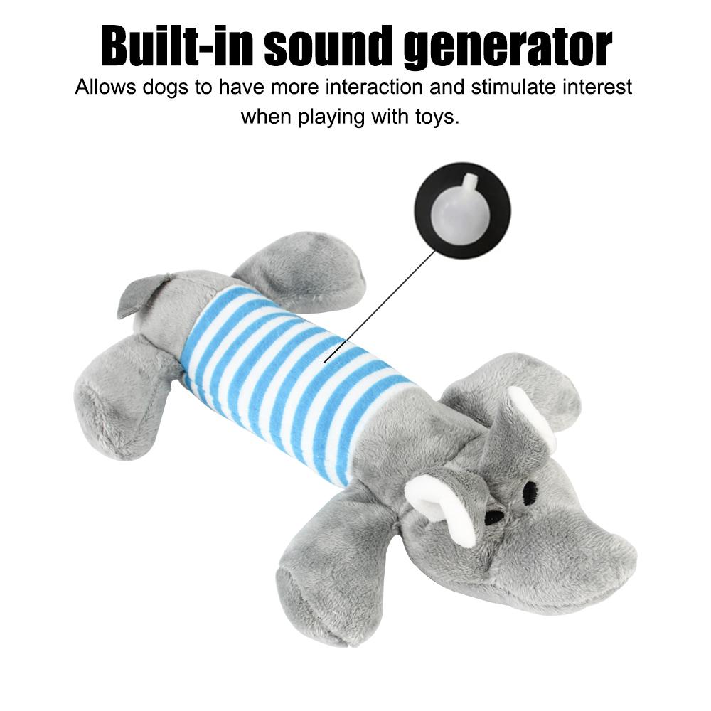 Popular Squeak Chew Sound Dolls Durability Pet Funny Plush Toys Elephant Duck Pig Dog Cat Fleece Toys Fit for All Pets
