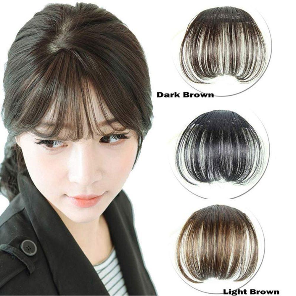 Side Bangs Hair Styling for Women Hair Extension Synthetic False Hair Fringe Hairpieces Air Bangs