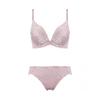 AMOSTYLE Dream Bra Deep V Bra Shorts Set Swinging Bouquet 6718 A70M Size [AMOSTYLE] & (Lilac Orchidee)