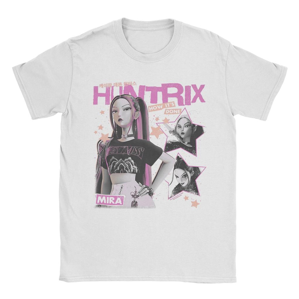 Huntrix Mira Как Это Сделано K-Pop Охотники на Демонов Футболки для Мужчин Новинка Хлопковая Футболка Футболка с Коротким Рукавом Новая Поступление Одежда