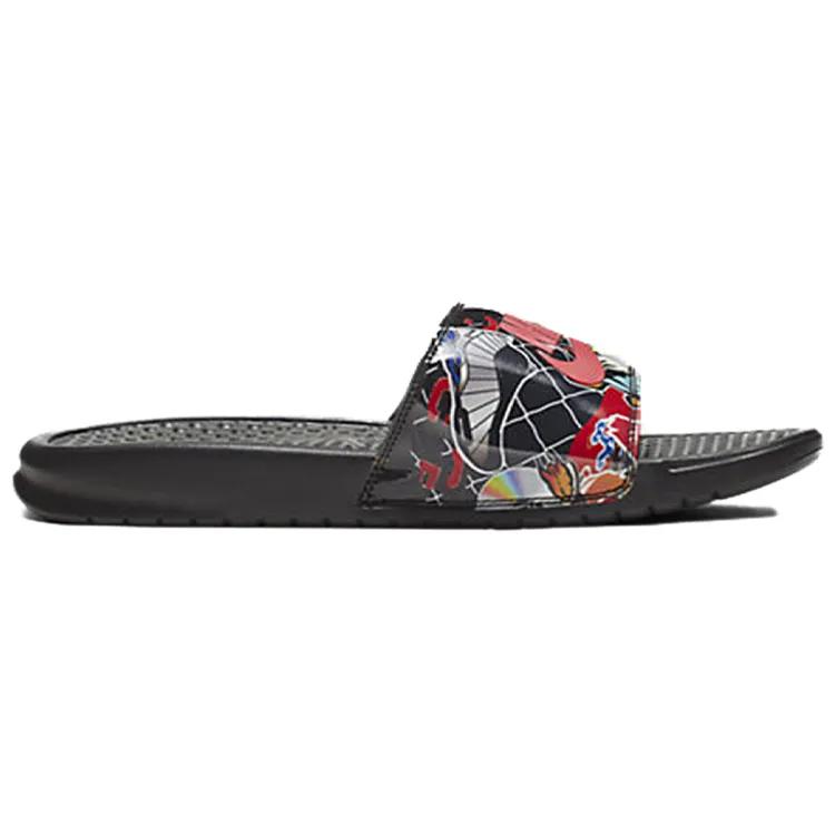 Nike Benassi JDI Print 'Ember Glow' (Unisex) Black / Ember Glow / Black Slide Slippers CK0734 080