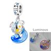 925 Silver Chameleon Charms Bead Colorful Sketchpad Dangle Zirconium Clip for Bracelet Necklace DIY Jewelry