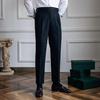 Autumn/Winter  Italian High-Waist Straight-Leg Trousers - Men's Casual Versatile Style