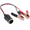 Car Cigarette Lighter Power with Terminal Clamp Clip  Female Socket Adaptor for Camping Battery Pump Power Adapter Splitter 12V