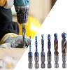 Набор из 6 штук инструмента для снятия фаски с машинным отверстием с шестигранной рукояткой, зенковка, комбинированный метчик, сварщик