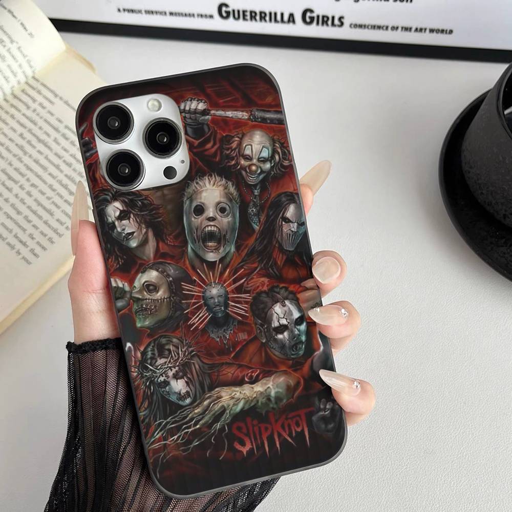 Чехол для телефона Slipknot Band For Phone 17 16 15 14 13 12 11 Pro Max Plus Pro Air, задняя крышка с гофрированной полосой