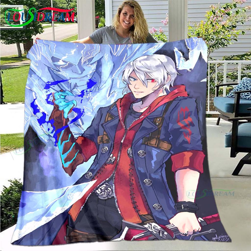 Fashion D-Devil May Cry Tapestry Game Poster Four Seasons Blanket Sofa Cover Travel Bed Plush Blanket Office Break Blanket Gift