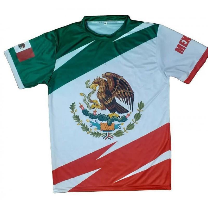 Mens Mexico National Team 3D Printed Quick Dry Breathable Short Sleeve T-Shirt Sport Casual Loose Fit