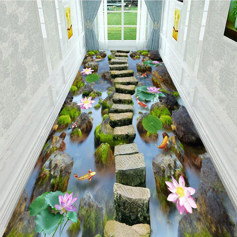 WTEMPO 5D-печатный вырезанный коврик для крыльца, большой размер, ковер для прохода, лестницы, домашний моющийся нескользящий коврик для прихожей