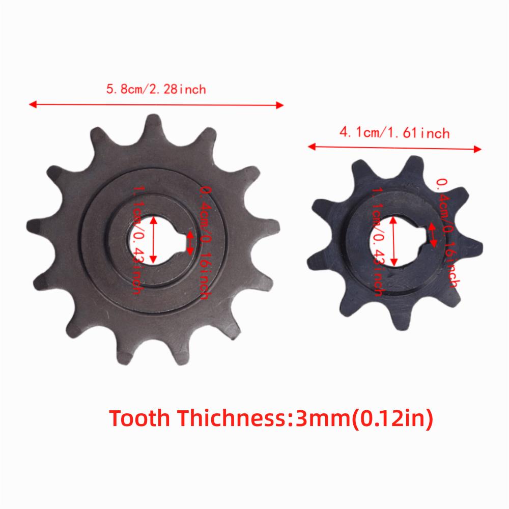 13 Tooth Chain Sprocket Set 420 Gear Motor Sprocket Kit for MY1016Z/MY1018