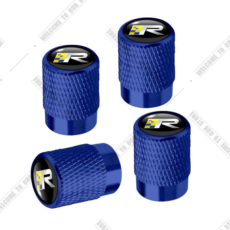 Car CNC Aluminum R Design Sweden Flag Emblem For Volvo XC40 V90 S60 S80 S90 XC60 XC90 4pcs Tire Valve Air Port Stem Cover Caps