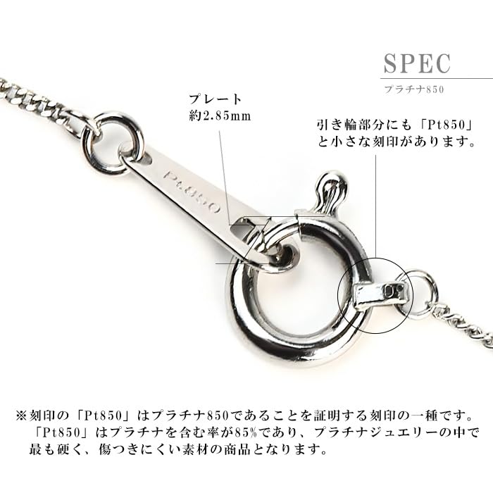 Ожерелье Kihei Chain Только цепочка Тонкая Ширина Платина 850 45 см [Okko] Женское 0,69 мм