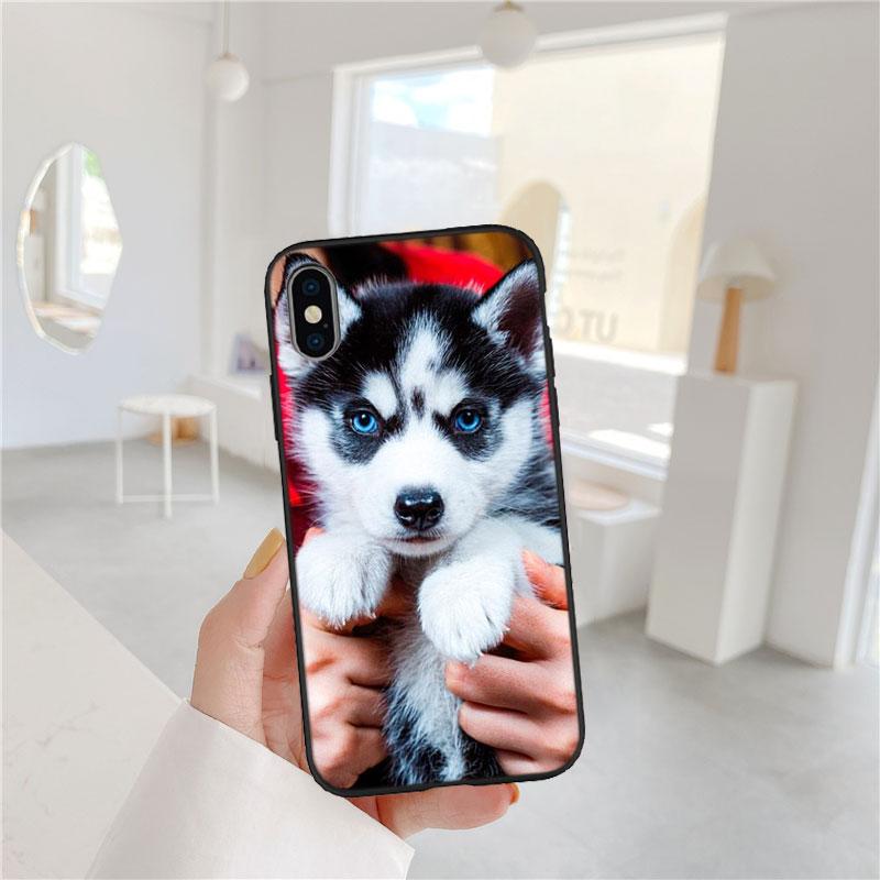 CJ66 Husky Puppy Dog Soft Shell Phone Case for Redmi Note 10 11 12 Pro Max 10S 10C 10T 11A 11S 12S 12C