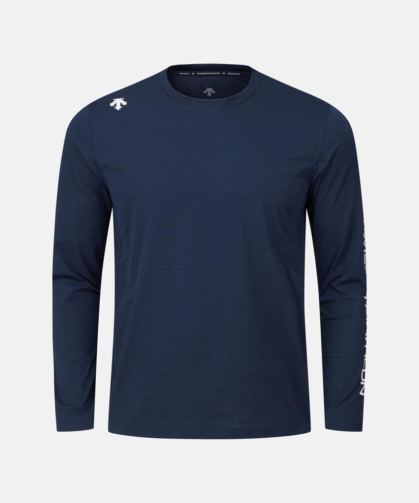 DESCENTE Swiss Triathlon Long Sleeve T-Shirt Navy Sr123Itl21 (A Type)