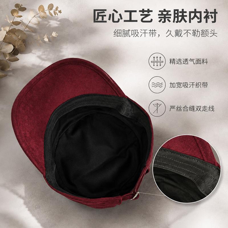 British retro style temperament cap simple casual versatile equestrian hat autumn and winter small fresh college style hat women
