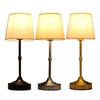 Dimmable Table Lamp Decorative Reading Light Touch Control Rechargeable Sleeping Light Fabric Lampshade for Bedroom Study Room